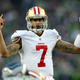Quarterback Colin Kaepernick of the San Francisco 49ers during a game Jan. 19, 2014, in Seattle
Ronald Martinez/Getty Images